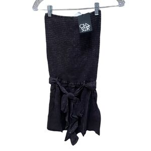 NEW Chaser Black Cloud Wash Sleeveless Short Romper - Women's Small